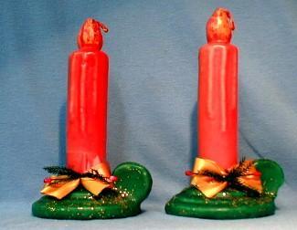 LARGE Christmas Candles Candleholders Original Box
