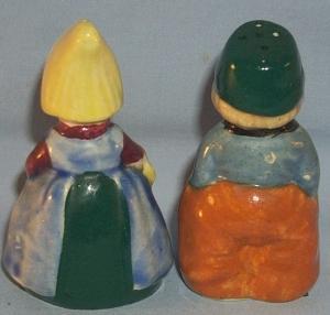 DUTCH COUPLE Porcelain Salt and Pepper Shakers