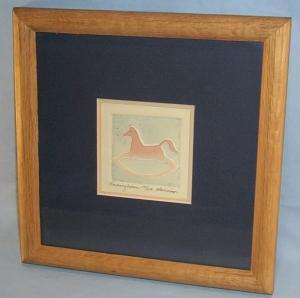 Signed & Numbered ROCKINGHORSE Embossed Art Work in Frame - Works of Art