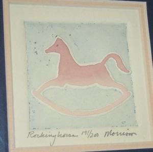 Signed & Numbered ROCKINGHORSE Embossed Art Work in Frame - Works of Art