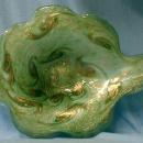 Italian glass Biomorhpic Freeform Bowl - Aventurina Italian Art Glass