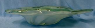 Italian glass Biomorhpic Freeform Bowl - Aventurina Italian Art Glass