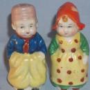 DUTCH COUPLE Porcelain Salt and Pepper Shakers
