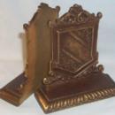 C.I. COAT OF ARMS SHIELD Metalware Bookends