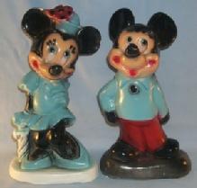 Contemporary Toys MICKIE AND MINNIE MOUSE Chalkware Figurine Banks