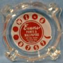 EVANS Paints & Wallpaper - Advertising for Traverse City Michigan - Cigarette Ashtray - Glass Souvenir Tobacciana