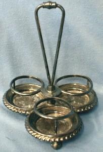 vintage Caster Frame for Salt & Pepper & Mustard -