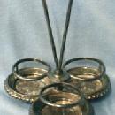vintage Caster Frame for Salt & Pepper & Mustard -