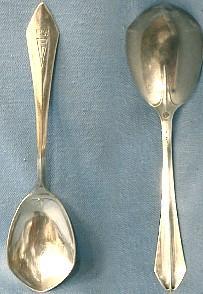 vintage CHATHAM Silver Sugar Spoon - 1915 Arts & Crafts Era CHATHAM Pattern
