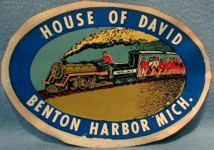 House of David Benton Harbor Michigan RAILROAD TRAIN Advertising