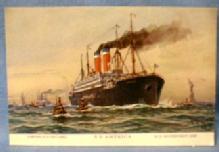 vintage Steamship Postcard - United States Lines SS AMERICA US Goverment Ship - Steamship Postcard - Paper