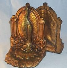 PROUD PEACOCK Cast Iron Bookends - Metalware