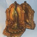 PROUD PEACOCK Cast Iron Bookends - Metalware