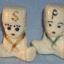 SITTING BOYS Porcelain Salt and Pepper Shakers