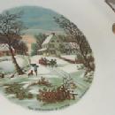 CURRIER & IVES Pie / Cake Serving Set - Pottery