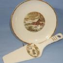CURRIER & IVES Pie / Cake Serving Set - Pottery