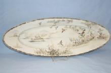 Oriental Bird Decorated FISH Porcelain Plate