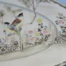Oriental Bird Decorated FISH Porcelain Plate