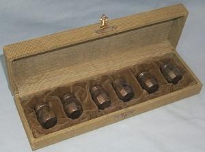 Set of Six Sterling Silver Shakers in Original Box - Metalware