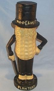 Contemporary Cast Iron MR. PEANUT Bank / Doorstop - Advertising
