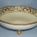 Bavarian Three Footed FISH and Gold Decorated Porcelain Bowl