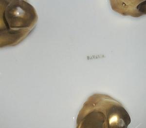 Bavarian Three Footed FISH and Gold Decorated Porcelain Bowl