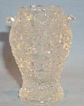 Crystal Glass DAISY AND BUTTON Urn Toothpick Holder