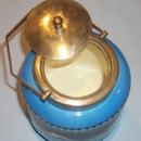 English MAJOLICA Sea Scene Covered Biscuit Jar - Porcelain