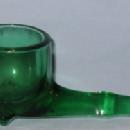 Forest Green Glass PIPE SHAPE Toothpick Holder