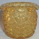 DAISY & BUTTON Turned Down Rim Amber Glass Toothpick Holder