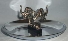 Chrome Plated ELEPHANT Ashtray - Tobacciana