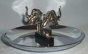 Chrome Plated ELEPHANT Ashtray - Tobacciana