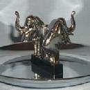 Chrome Plated ELEPHANT Ashtray - Tobacciana
