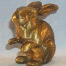 Bronze SITTING RABBIT Figurine - Metalware