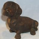 Bronze SITTING DOG Figurine - Metalware