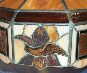 Anheuser-Busch MICHELOB Advertising Leaded Glass Hanging Lamp