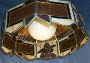Anheuser-Busch MICHELOB Advertising Leaded Glass Hanging Lamp