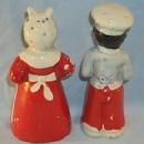 Ceramic BLACK CHEF AND MAMMY Salt and Pepper Shakers - Ethnographic