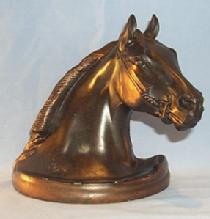One TURNING HORSE Grey Metal Bookend metalware