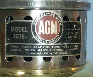 Polished Brass AGM Kerosene Lantern With Hand Pump Sporting.