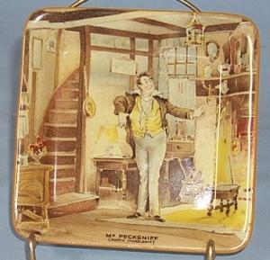 English Staffordshire MR. PECKSNIFF Porcelain Tray