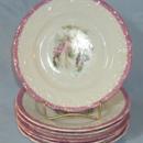 Six Small Unmarked Decorated Porcelain Plates