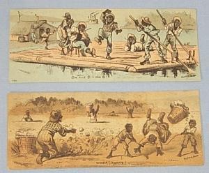 Two Black Americana Advertising Cards - Ethnographic