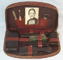 Man's Traveling Vanity Set in Leather Case - Misc.