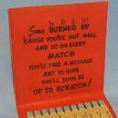 HALLMARK CARD Novelty Get Well SCRATCH Giant Book of Matches - Tobacciana