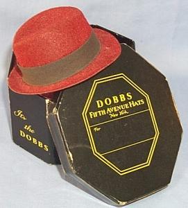 Minature DOBB'S FIFTH AVENUE HATS Advertising Salesman's Sample Hat In Original Box.