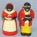 AUNT JEMINA AND UNCLE MOSE Plastic Salt and Pepper Shaker Set - Ethnographic