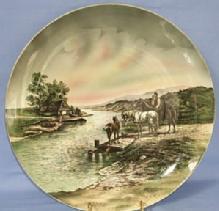Large Porcelain VILLEROY & BOCH Decorative Hanging Plate.