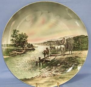 Large Porcelain VILLEROY & BOCH Decorative Hanging Plate.