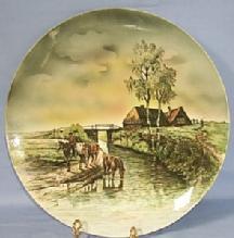Large Porcelain VILLEROY & BOCH Decorative Hanging Plate